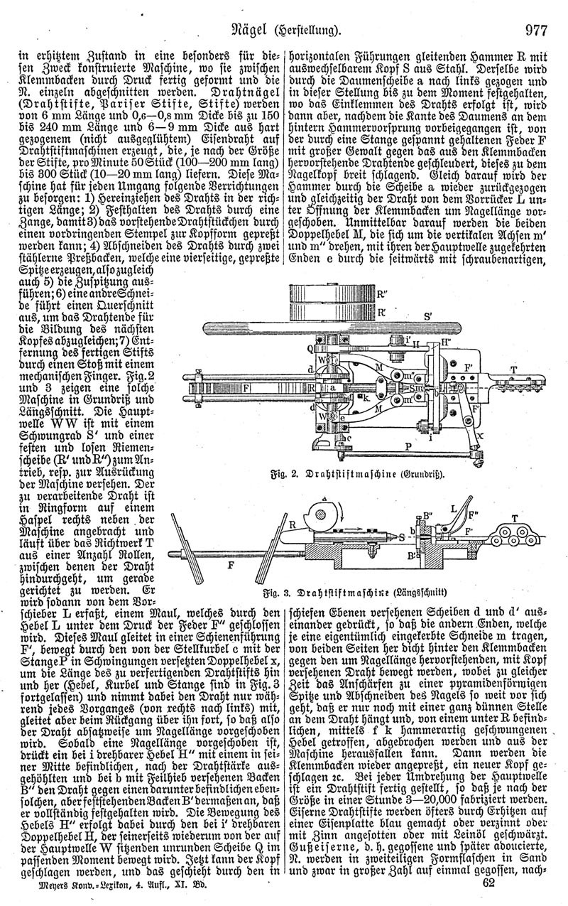 Eine Seite aus einem Buch mit einer technischen Zeichnung einer Maschine, dem Text "Deutsches Patent 977,977" und mehreren kleineren Bildern der Maschine.