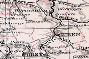 Ein detailliertes altes Stadtplan von Stuttgart, Deutschland, der Straßen, Gebäude, Sehenswürdigkeiten und Text mit zusätzlichen Stadtinformationen zeigt.