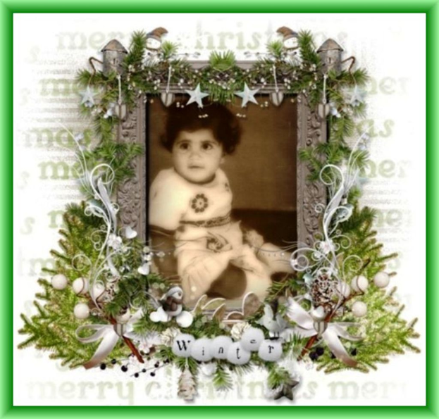 Ein Fotorahmen mit einem Bild eines Kindes.