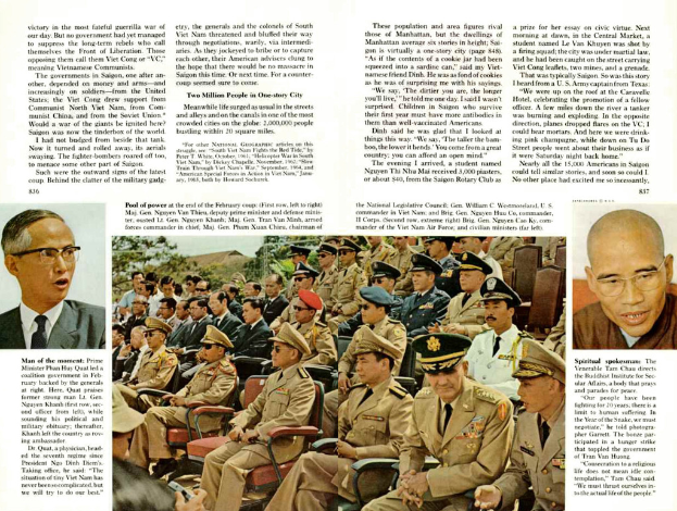 Eine Zeitung mit schwarzem Text und Bildern von Menschen auf einem weißen Hintergrund.